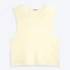 Locker sitzende, strukturierte Strickweste – Off-White