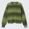 Locker sitzender, melierter Baumwoll-Pullover – Grün meliert Locker sitzender, melierter Baumwoll-Pullover – Grün meliert