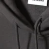 Locker sitzender, schwerer Kapuzenpullover – Off-Black