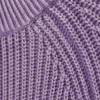 Locker sitzender Strickpullover aus Baumwolle – gewaschenes Lila-Melange Locker sitzender Strickpullover aus Baumwolle – gewaschenes Lila-Melange