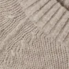 Locker sitzender Strickpullover aus Wolle – Hellbraun meliert