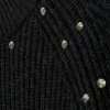 Locker sitzender Strickpullover aus Wollmischung mit Nieten – Schwarz – Nieten Locker sitzender Strickpullover aus Wollmischung mit Nieten – Schwarz – Nieten