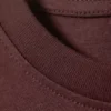 Locker sitzendes, kastenförmiges Baumwoll-T-Shirt – Burgunderrot