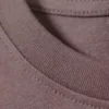 Locker sitzendes, kastenförmiges Baumwoll-T-Shirt – Burgunderrot