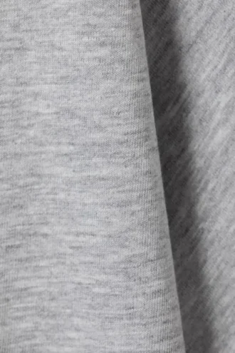 Locker sitzendes, kastenförmiges Baumwoll-T-Shirt – Grau meliert