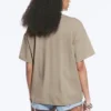 Locker sitzendes, kastenförmiges Baumwoll-T-Shirt – Light Mole