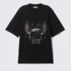 Locker sitzendes T-Shirt mit Print – Schwarz – Cosmic Eagle Locker sitzendes T-Shirt mit Print – Schwarz – Cosmic Eagle