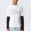 Locker sitzendes T-Shirt mit Print – Weiß – Reclaim Your Wisdom