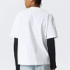 Locker sitzendes T-Shirt mit Print – Weiß – Reclaim Your Wisdom