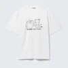 Locker sitzendes T-Shirt mit Print – Weiß – Reclaim Your Wisdom