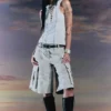 Lockere Cargo-Shorts mit niedriger Leibhöhe – Hellbeige – Camouflage Lockere Cargo-Shorts mit niedriger Leibhöhe – Hellbeige – Camouflage