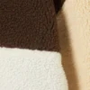 Lockere Fleece-Jacke mit Reißverschluss – Braun/Weiß/Gelb Lockere Fleece-Jacke mit Reißverschluss – Braun/Weiß/Gelb