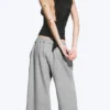 Lockere Frottee-Shorts – Staubiges Hellgrau Melange Lockere Frottee-Shorts – Staubiges Hellgrau Melange