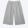 Lockere Frottee-Shorts – Staubiges Hellgrau Melange Lockere Frottee-Shorts – Staubiges Hellgrau Melange