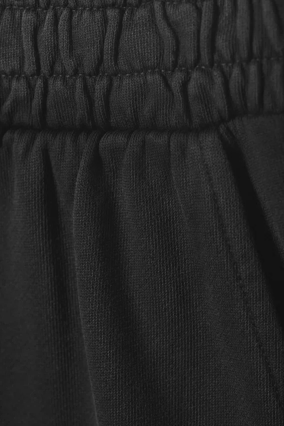 Lockere, gerade Frottee-Jogginghose – gewaschenes Dunkelgrau Lockere, gerade Frottee-Jogginghose – gewaschenes Dunkelgrau
