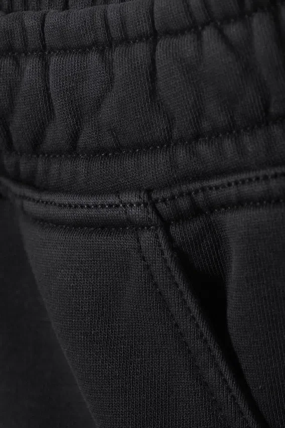 Lockere, knielange Jersey-Shorts – gewaschen, dunkelgrau Lockere, knielange Jersey-Shorts – gewaschen, dunkelgrau