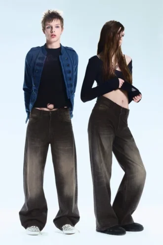 Lockere Regular-Fit-Jeans mit geradem Bein – Senfgelb Schwarz – Schwarz | Cheap Monday GB Lockere Regular-Fit-Jeans mit geradem Bein – Senfgelb Schwarz – Schwarz | Cheap Monday GB