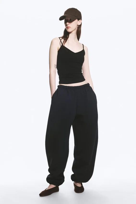Lockere, schwere Jogginghose – Dunkelblau Lockere, schwere Jogginghose – Dunkelblau