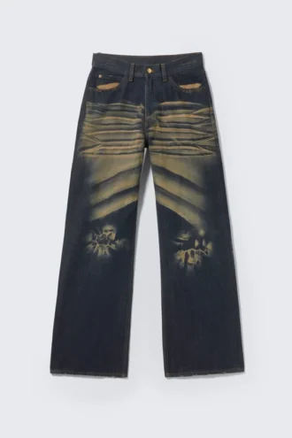 lockere straight jeans mit normaler passform soul blue dunkelblau cheap monday gb 1 330x495 - Lockere Straight-Jeans mit normaler Passform &ndash; Soul Blue &ndash; Dunkelblau | Cheap Monday GB