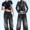 Lockere Straight-Jeans mit normaler Taillenhöhe – Chafe Black | Cheap Monday Gb Lockere Straight-Jeans mit normaler Taillenhöhe – Chafe Black | Cheap Monday Gb