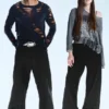 Lockere Straight-Jeans mit normaler Taillenhöhe – Extra Black Rinse | Cheap Monday GB