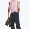 Lockere Straight-Jeans mit normaler Taillenhöhe – Extra Blue Rinse – Mittelblau | Cheap Monday Gb