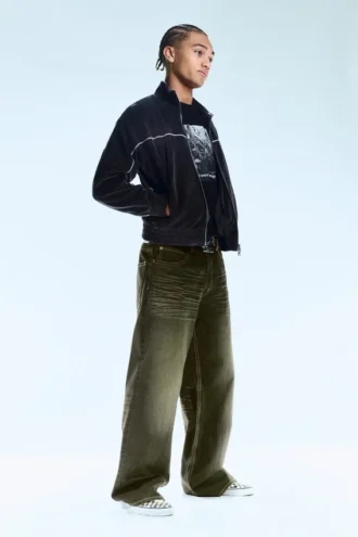 Lockere Straight-Jeans mit normaler Taillenhöhe – Tiefgrün – Khakigrün | Cheap Monday GB Lockere Straight-Jeans mit normaler Taillenhöhe – Tiefgrün – Khakigrün | Cheap Monday GB