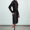 Lockere, tief sitzende, beschichtete Jeans-Shorts – Schwarz Lockere, tief sitzende, beschichtete Jeans-Shorts – Schwarz