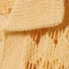 Lockerer, offen gestrickter Pullover – Gelb