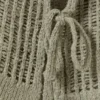 Lockerer Pullover mit offenem Strickmuster und Seitenschlitzen – Khaki-Grün Lockerer Pullover mit offenem Strickmuster und Seitenschlitzen – Khaki-Grün