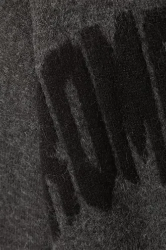 Lockerer Pullover mit Print – Dunkelgrau – Romancer Lockerer Pullover mit Print – Dunkelgrau – Romancer