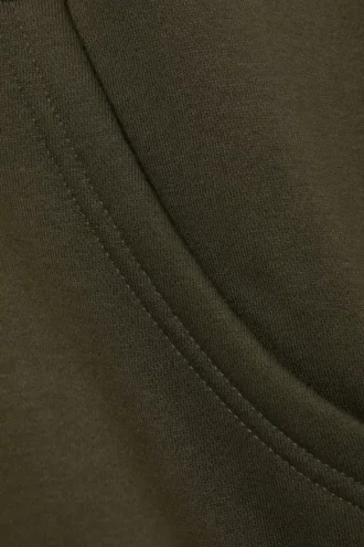 Lockerer Raglan-Kapuzenpullover – Dunkelgrün