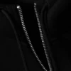 Lockerer Scuba-Kapuzenpullover mit hohem Kragen und Reißverschluss – Schwarz