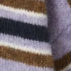 Lockerer Strickpullover mit Print – Purple Multi Stripe