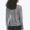 Lockerer, transparenter Strickpullover – Grau meliert