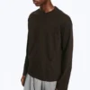 Lockeres, kastenförmiges Langarmshirt – Dunkelbraun Lockeres, kastenförmiges Langarmshirt – Dunkelbraun