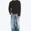 Lockeres, kastenförmiges Langarmshirt – gestreift, dunkelbraun Lockeres, kastenförmiges Langarmshirt – gestreift, dunkelbraun