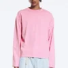 Lockeres, kastenförmiges Langarmshirt – gewaschenes Rosa Lockeres, kastenförmiges Langarmshirt – gewaschenes Rosa