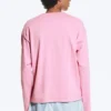 Lockeres, kastenförmiges Langarmshirt – gewaschenes Rosa Lockeres, kastenförmiges Langarmshirt – gewaschenes Rosa
