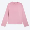 Lockeres, kastenförmiges Langarmshirt – gewaschenes Rosa Lockeres, kastenförmiges Langarmshirt – gewaschenes Rosa
