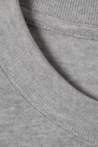 Lockeres, kastenförmiges Langarmshirt – Hellgrau meliert