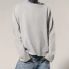 Lockeres, kastenförmiges Langarmshirt – Hellstaubgrau Lockeres, kastenförmiges Langarmshirt – Hellstaubgrau