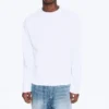 Lockeres, kastenförmiges Langarmshirt – Weiß Lockeres, kastenförmiges Langarmshirt – Weiß