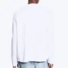 Lockeres, kastenförmiges Langarmshirt – Weiß Lockeres, kastenförmiges Langarmshirt – Weiß