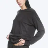 Lockeres Langarmshirt – Dunkelgrau Lockeres Langarmshirt – Dunkelgrau