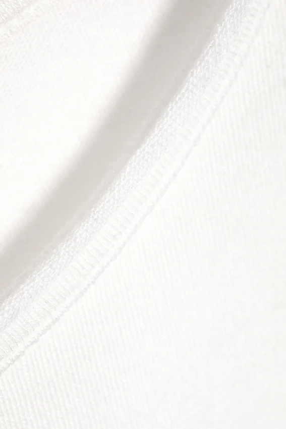 Lockeres Langarmshirt – Weiß Lockeres Langarmshirt – Weiß