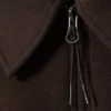 Lockeres Polo-Sweatshirt mit halbem Reißverschluss – Dunkelbraun Lockeres Polo-Sweatshirt mit halbem Reißverschluss – Dunkelbraun