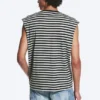 Lockeres, quadratisches Baumwoll-Tanktop – grau/schwarz gestreift Lockeres, quadratisches Baumwoll-Tanktop – grau/schwarz gestreift
