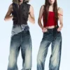 Looser Regular Waist Loose Straight Jeans – Blue Ray – Dunkelblau | Cheap Monday Gb