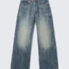 Looser Regular Waist Loose Straight Jeans – Blue Ray – Dunkelblau | Cheap Monday Gb